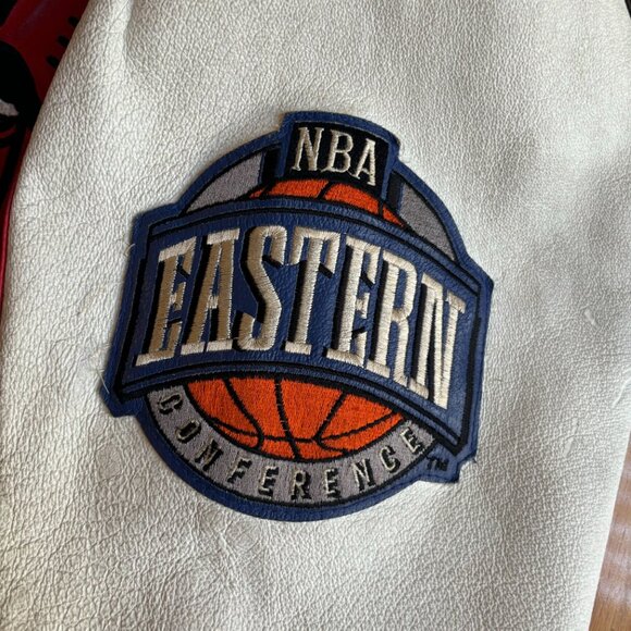 Vintage Jeff Hamilton 90s Chicago Bulls Leather Eastern Conference Jacket - Picture 5 of 8